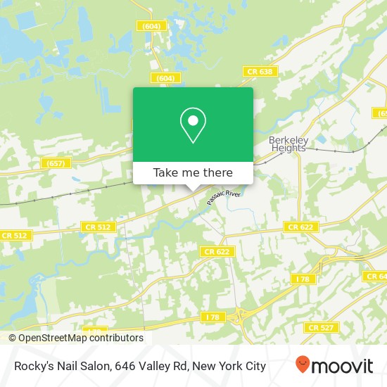 Mapa de Rocky's Nail Salon, 646 Valley Rd