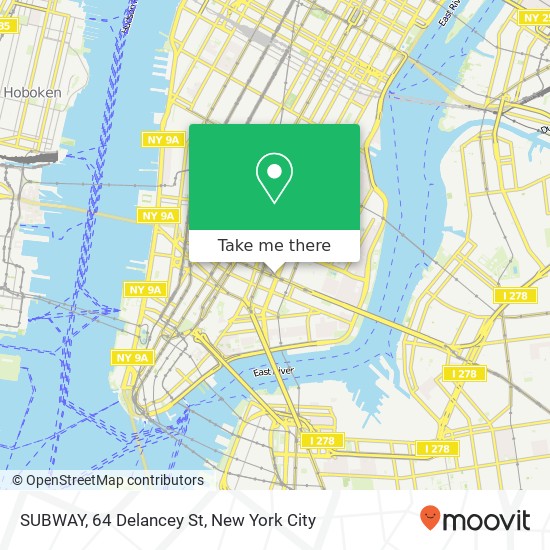 SUBWAY, 64 Delancey St map