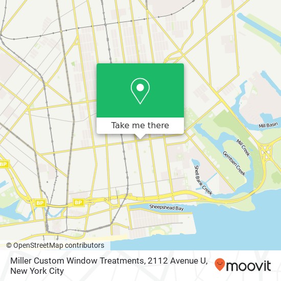 Mapa de Miller Custom Window Treatments, 2112 Avenue U