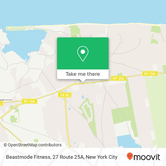 Beastmode Fitness, 27 Route 25A map