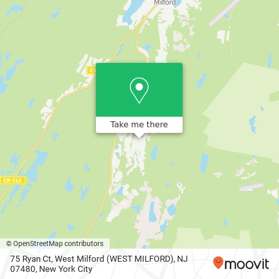 Mapa de 75 Ryan Ct, West Milford (WEST MILFORD), NJ 07480