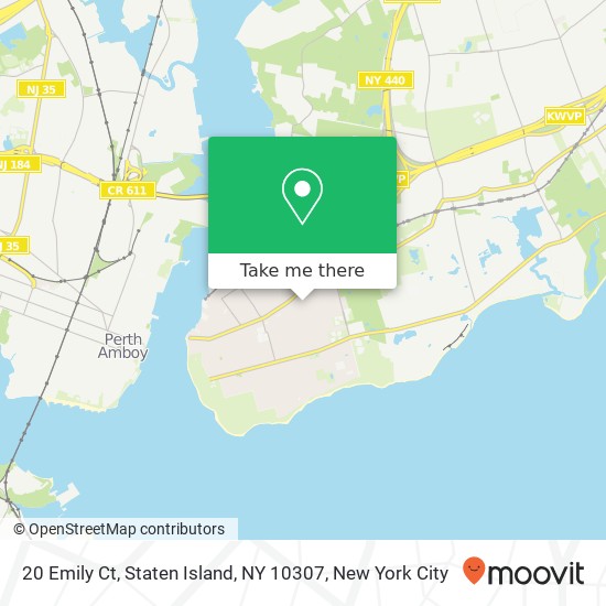 Mapa de 20 Emily Ct, Staten Island, NY 10307