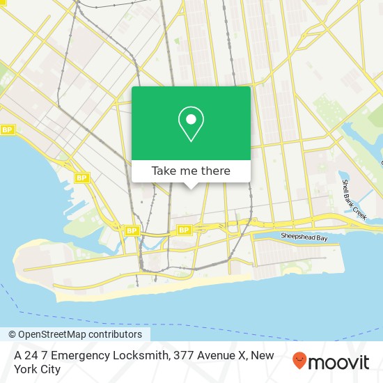 A 24 7 Emergency Locksmith, 377 Avenue X map