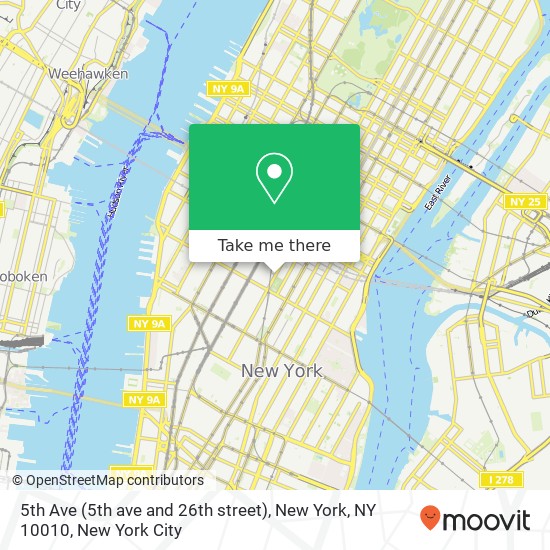 Mapa de 5th Ave (5th ave and 26th street), New York, NY 10010