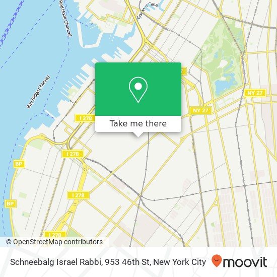 Schneebalg Israel Rabbi, 953 46th St map