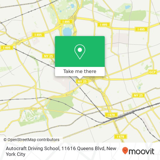 Autocraft Driving School, 11616 Queens Blvd map