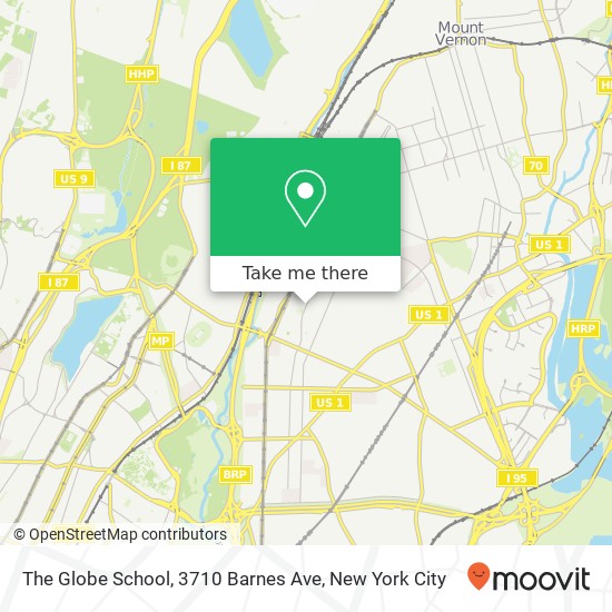 Mapa de The Globe School, 3710 Barnes Ave