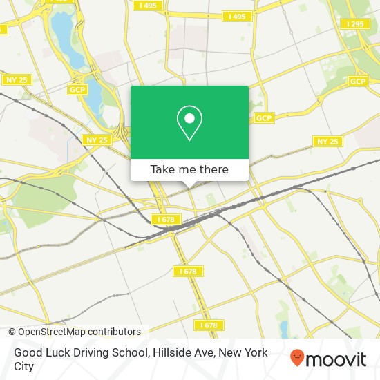 Mapa de Good Luck Driving School, Hillside Ave