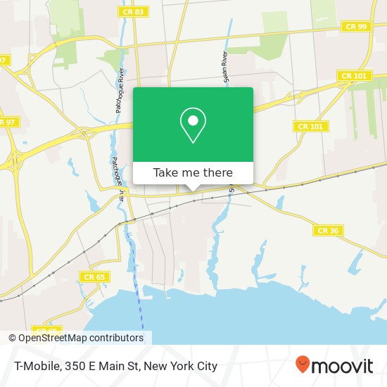 Mapa de T-Mobile, 350 E Main St