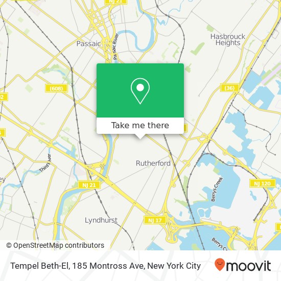 Mapa de Tempel Beth-El, 185 Montross Ave