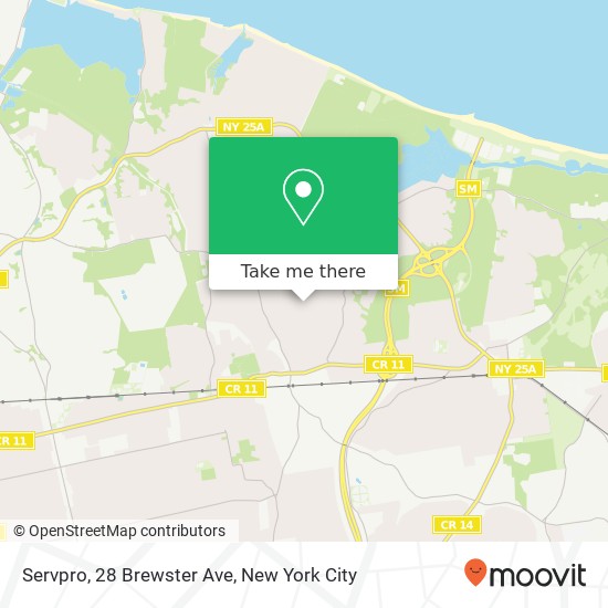 Mapa de Servpro, 28 Brewster Ave