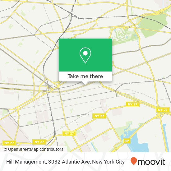 Mapa de Hill Management, 3032 Atlantic Ave