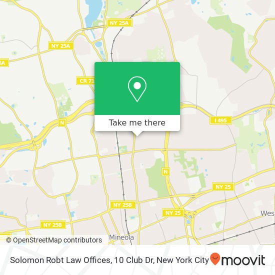 Mapa de Solomon Robt Law Offices, 10 Club Dr