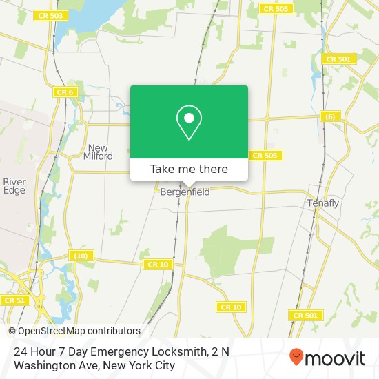 Mapa de 24 Hour 7 Day Emergency Locksmith, 2 N Washington Ave