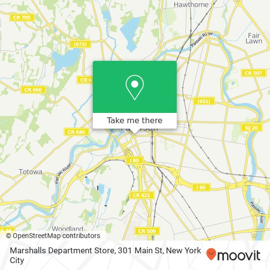 Marshalls Department Store, 301 Main St map