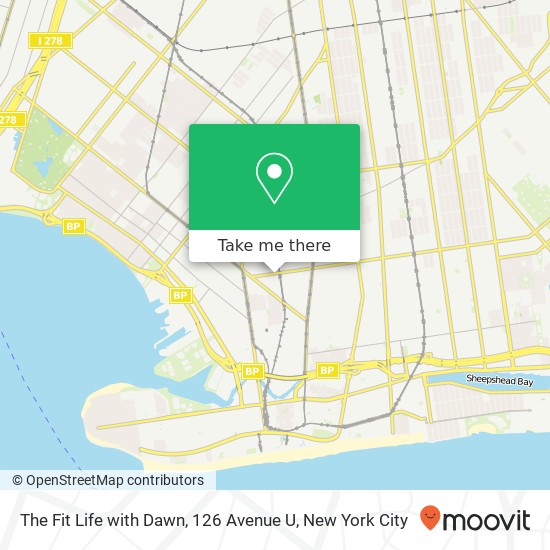 The Fit Life with Dawn, 126 Avenue U map