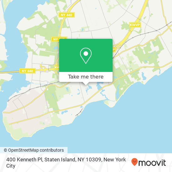 Mapa de 400 Kenneth Pl, Staten Island, NY 10309