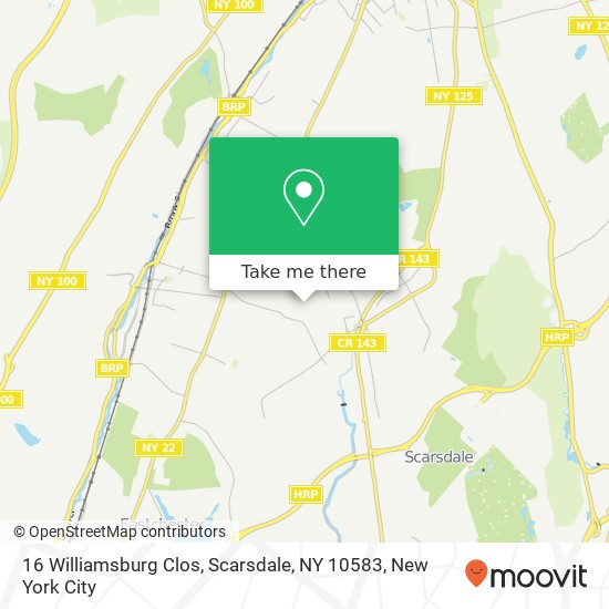 Mapa de 16 Williamsburg Clos, Scarsdale, NY 10583