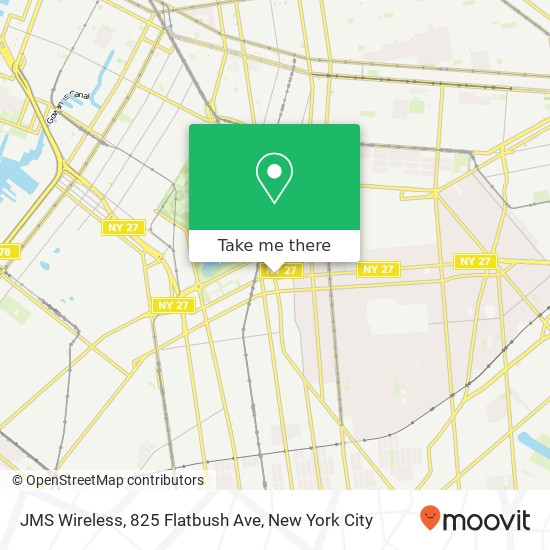 JMS Wireless, 825 Flatbush Ave map