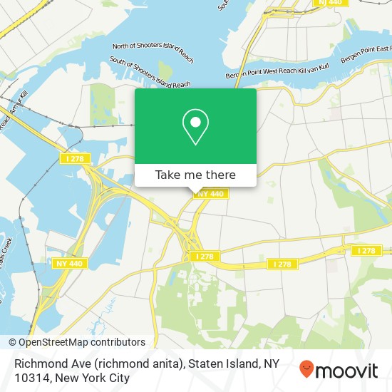 Mapa de Richmond Ave (richmond anita), Staten Island, NY 10314