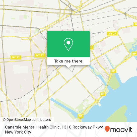 Canarsie Mental Health Clinic, 1310 Rockaway Pkwy map