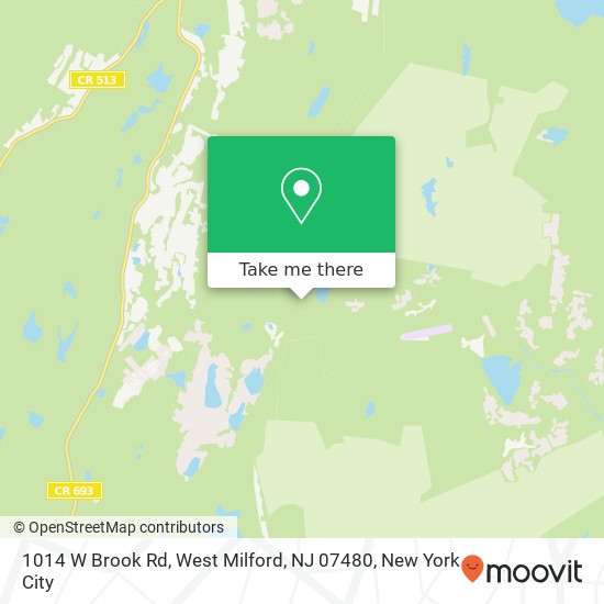 Mapa de 1014 W Brook Rd, West Milford, NJ 07480