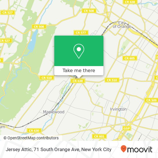 Mapa de Jersey Attic, 71 South Orange Ave