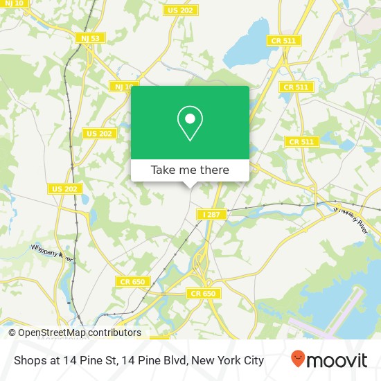 Mapa de Shops at 14 Pine St, 14 Pine Blvd