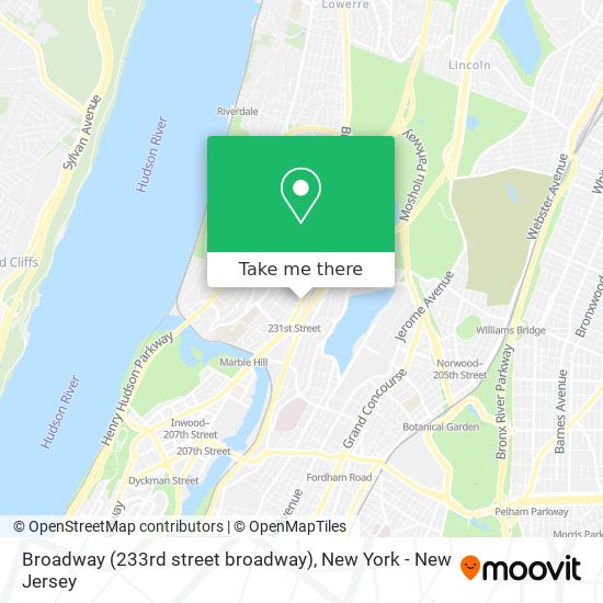 Broadway (233rd street broadway) map