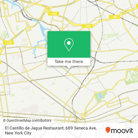 Mapa de El Castillo de Jagua Restaurant, 689 Seneca Ave