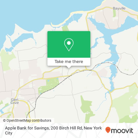 Mapa de Apple Bank for Savings, 200 Birch Hill Rd