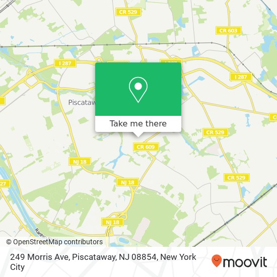 Mapa de 249 Morris Ave, Piscataway, NJ 08854