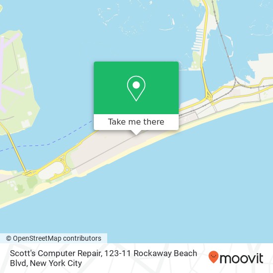 Mapa de Scott's Computer Repair, 123-11 Rockaway Beach Blvd