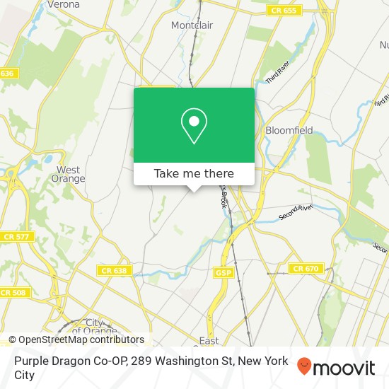 Mapa de Purple Dragon Co-OP, 289 Washington St