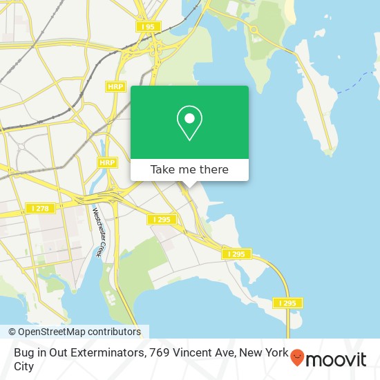 Mapa de Bug in Out Exterminators, 769 Vincent Ave