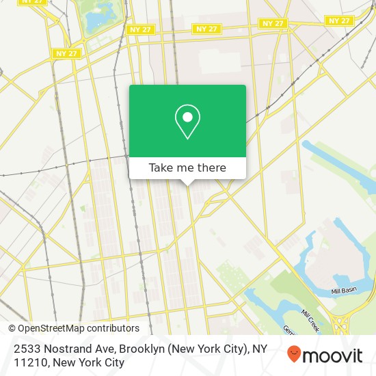 2533 Nostrand Ave, Brooklyn (New York City), NY 11210 map