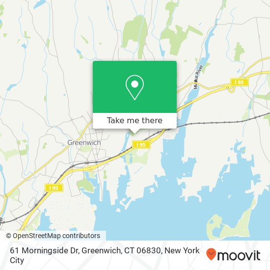 Mapa de 61 Morningside Dr, Greenwich, CT 06830