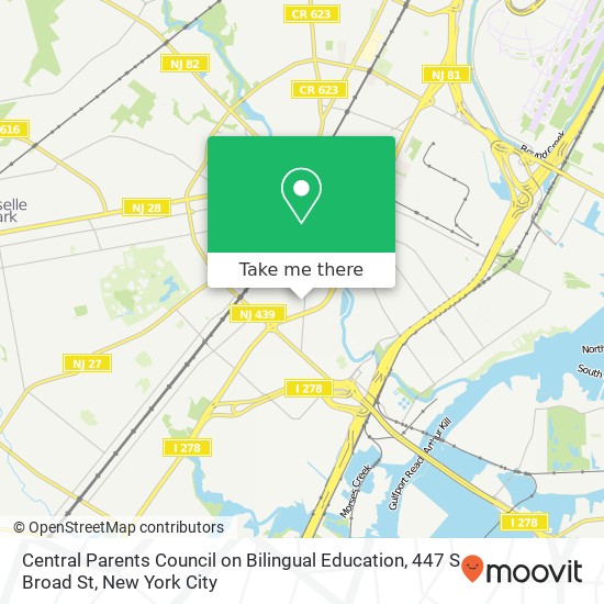 Mapa de Central Parents Council on Bilingual Education, 447 S Broad St