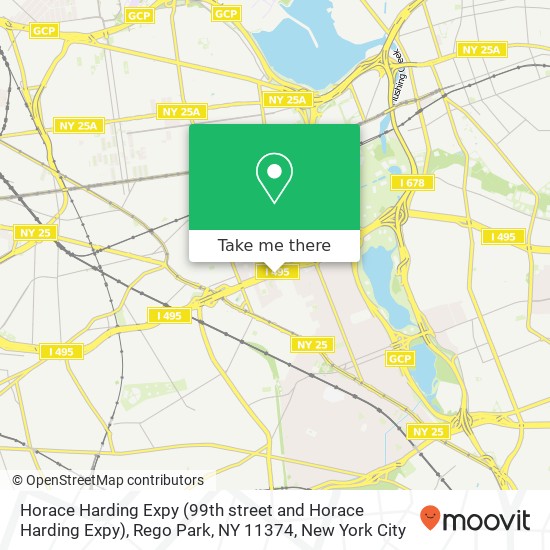 Mapa de Horace Harding Expy (99th street and Horace Harding Expy), Rego Park, NY 11374