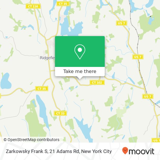 Mapa de Zarkowsky Frank S, 21 Adams Rd