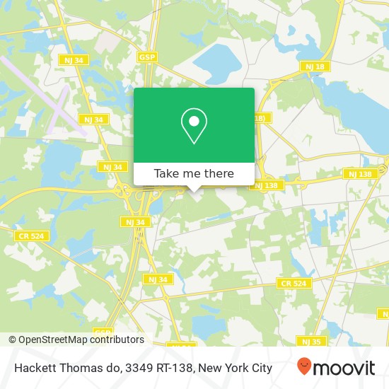 Mapa de Hackett Thomas do, 3349 RT-138