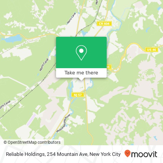 Mapa de Reliable Holdings, 254 Mountain Ave