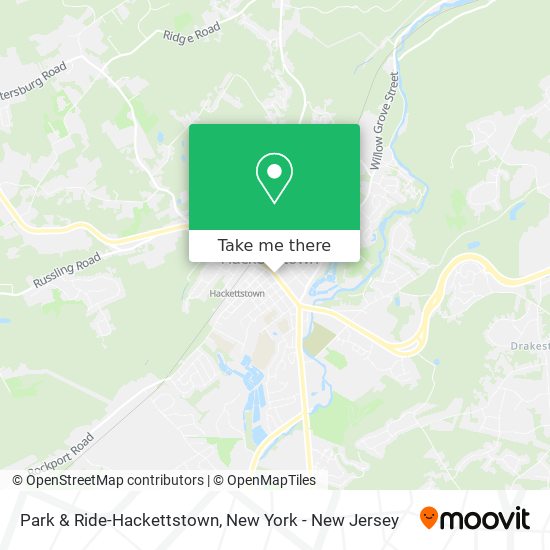 Mapa de Park & Ride-Hackettstown