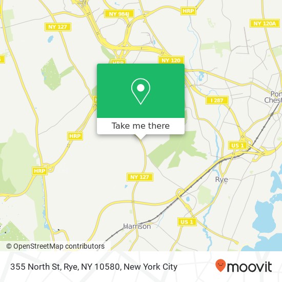Mapa de 355 North St, Rye, NY 10580