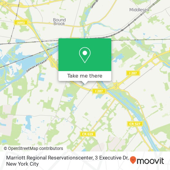 Mapa de Marriott Regional Reservationscenter, 3 Executive Dr