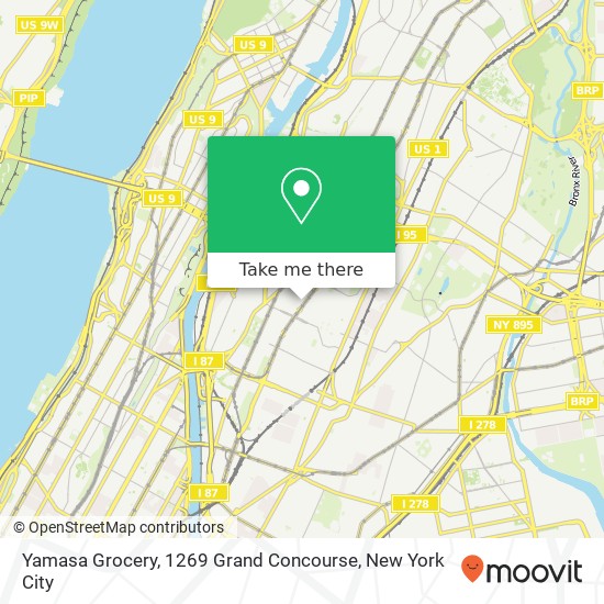 Mapa de Yamasa Grocery, 1269 Grand Concourse