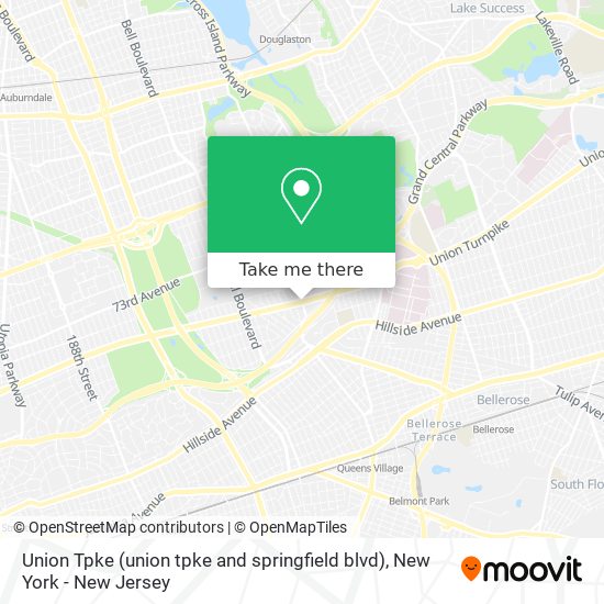 Mapa de Union Tpke (union tpke and springfield blvd)