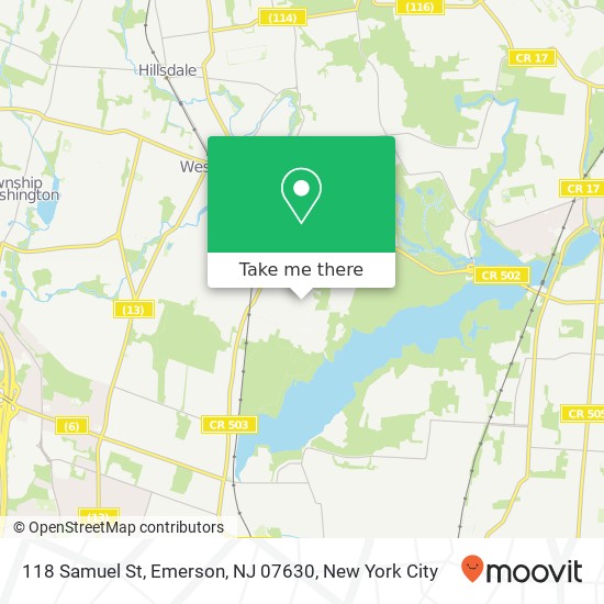 118 Samuel St, Emerson, NJ 07630 map