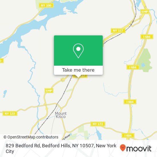 Mapa de 829 Bedford Rd, Bedford Hills, NY 10507