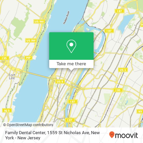 Mapa de Family Dental Center, 1559 St Nicholas Ave